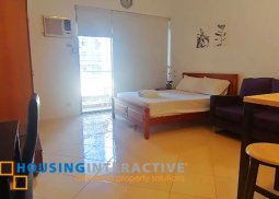 fully furnished studio unit with balcony for rent/sale in paseo parkview suites